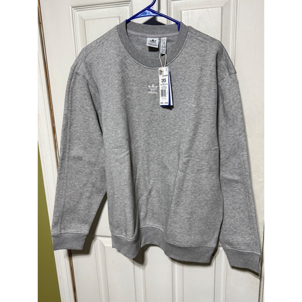 Adidas Originals Oversized Crewneck 2XS Grey Heather NWT Trefoil